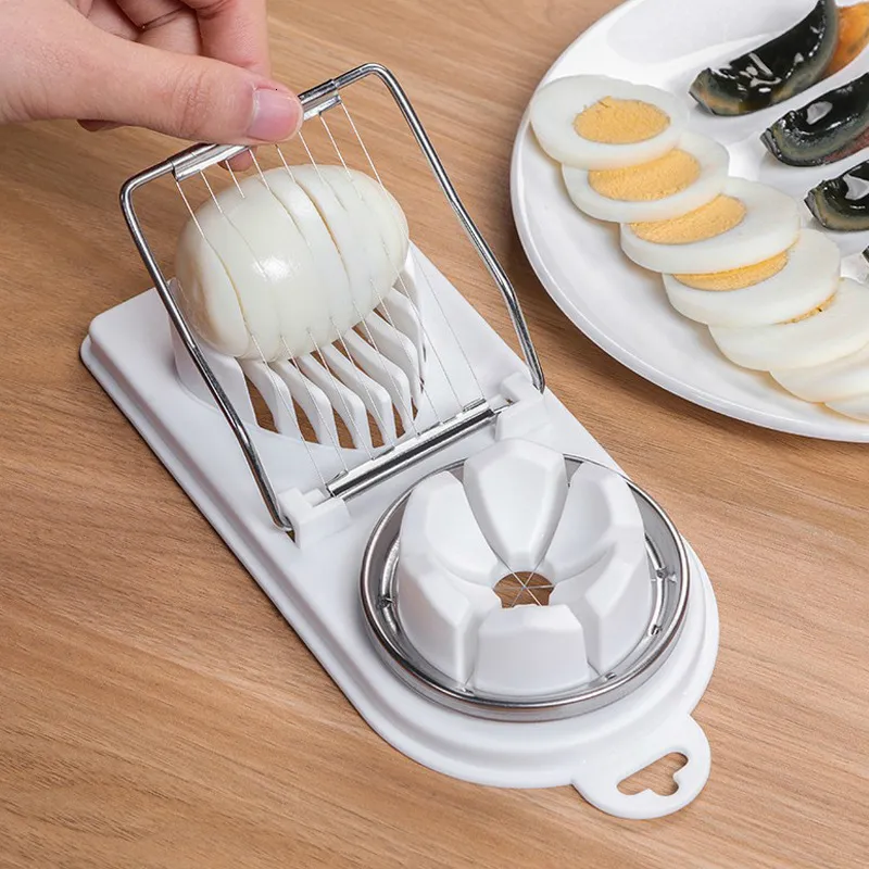 Egg Tools Multifunctional Slicers Stainless Steel Slicer Fancy Splitter Cutting Tool Home Two In One Cutter Kitchen Gadgets 230922