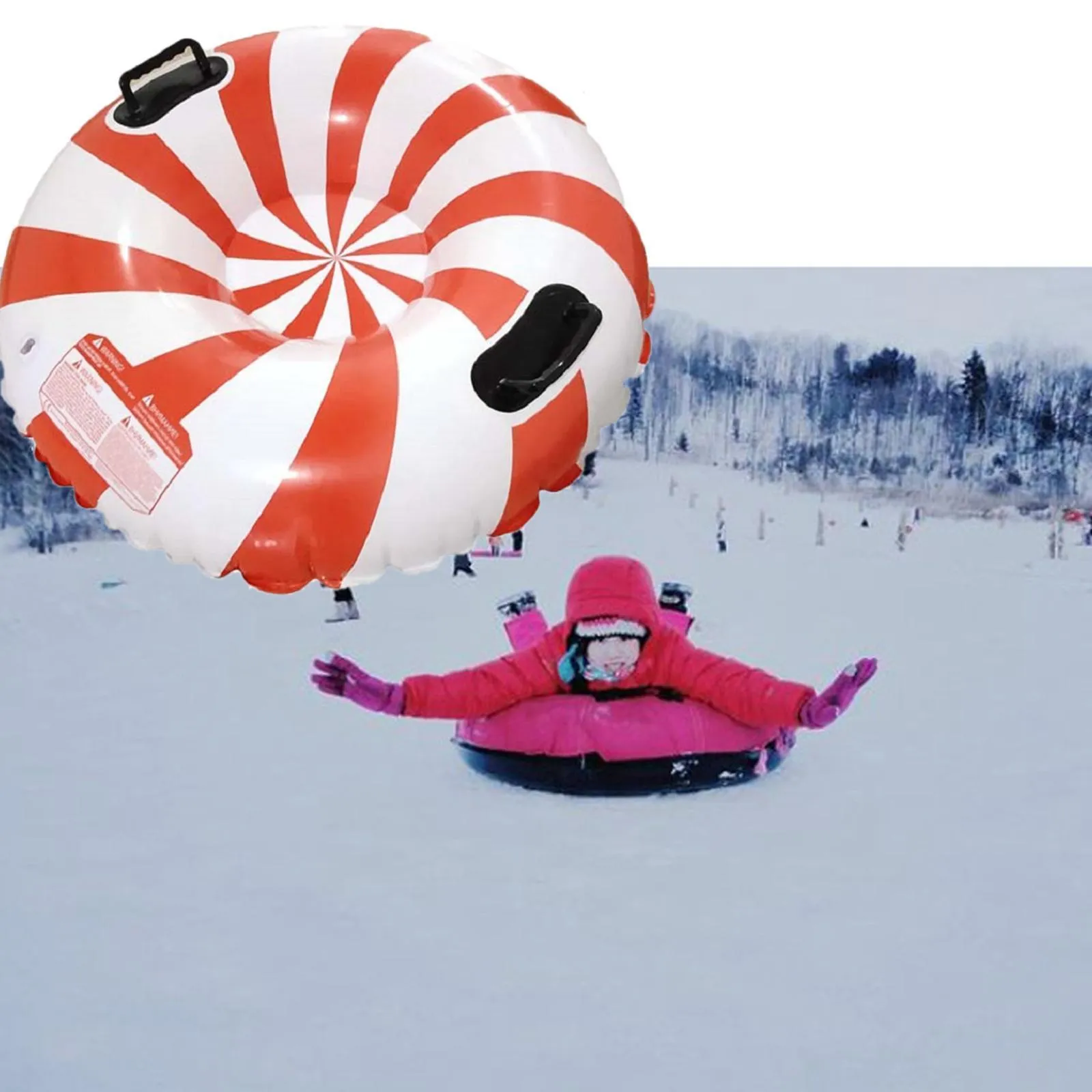 35 Inch Snow Sledge Inflatable Heavy Duty Snow Sled Tube PVC for Highly Tolerant