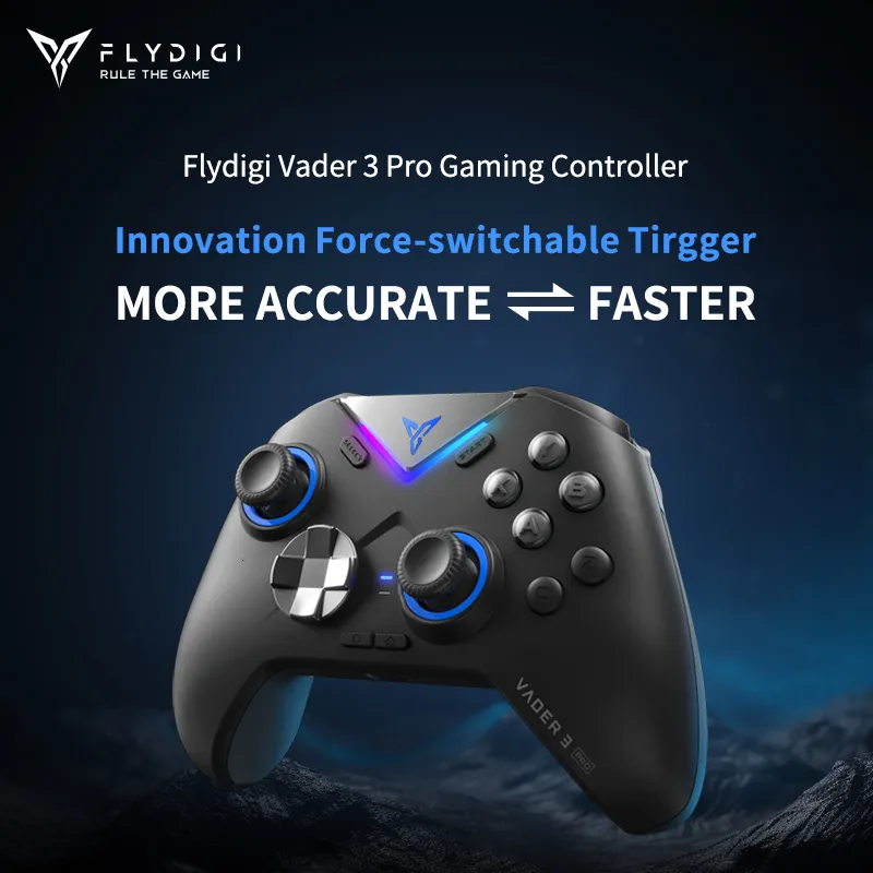 Oyun Denetleyicileri Joysticks Flydigi Vader3/Vader 3 Pro Oyun Tutucu Kuvvet Geri Bildirimi Altı Eksenli RGB Oyun Denetleyicisi Multi-destekleyici PC/NS/Mobile/TV 230923
