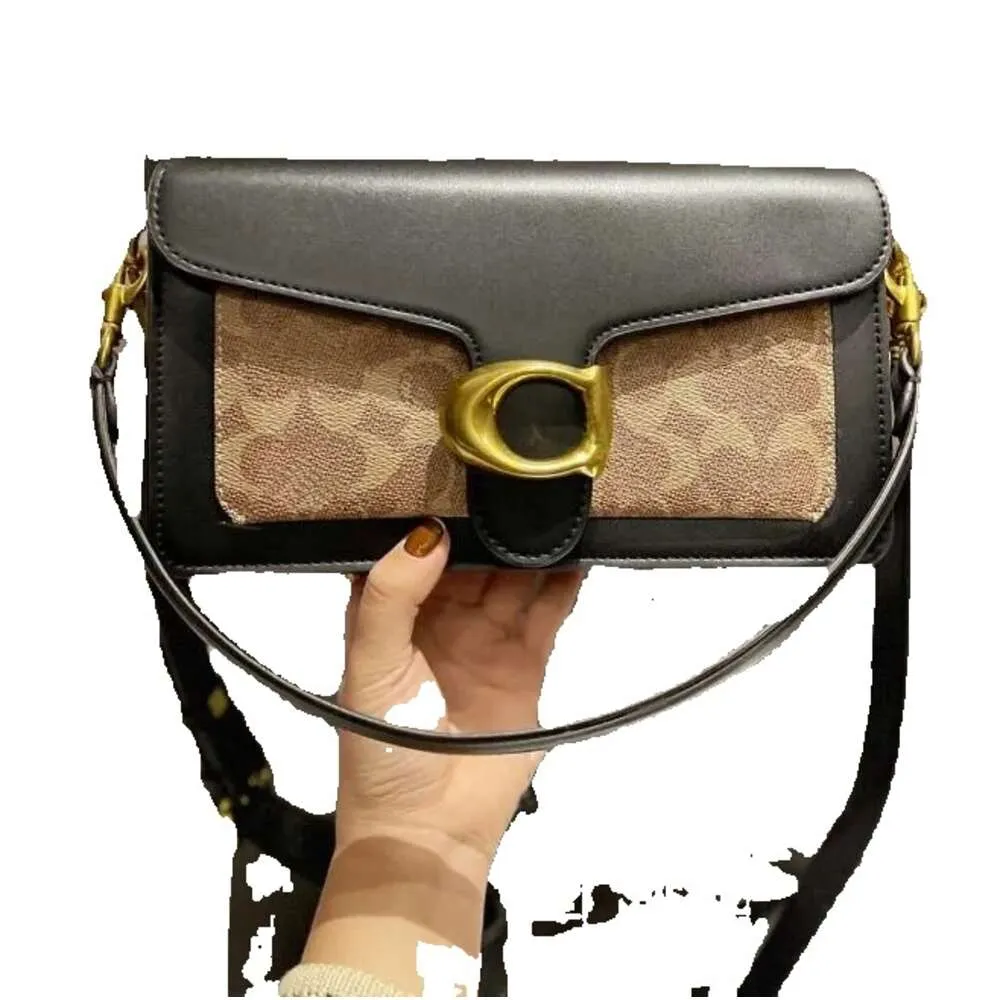 2023 Womens Man Tabby Designer Messenger Bags Tote Handbag Real Leather Baguette Shoulder Bag Mirror Quality Square Crossbody Fashion