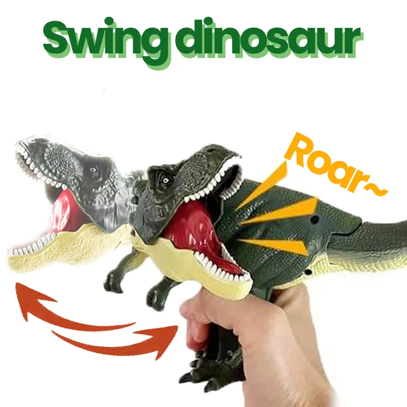 ElectricRC Animals Toy Dinosaurs Gun Decompression Roaring Swing Zazaza Dinosaur Toys For Boys Fidget Creative Telescopic Gift Kids 230922
