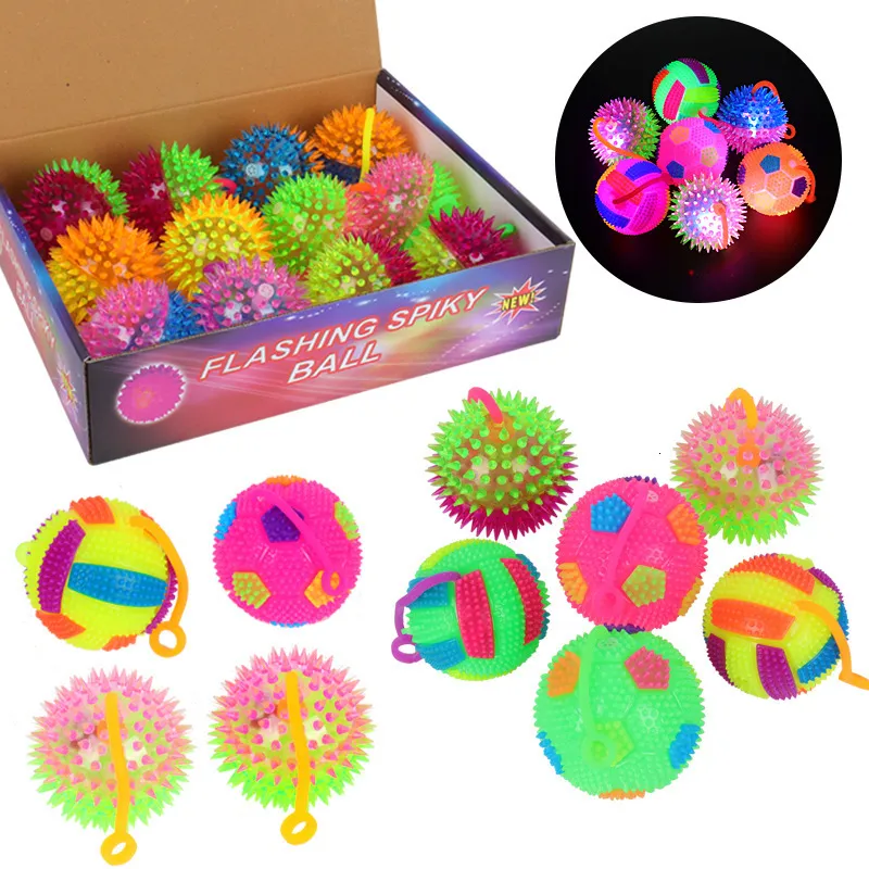 Cartoon Light Up Glowing Hair Flash Ball Baby Elasticity Fun Toys Gifts ...