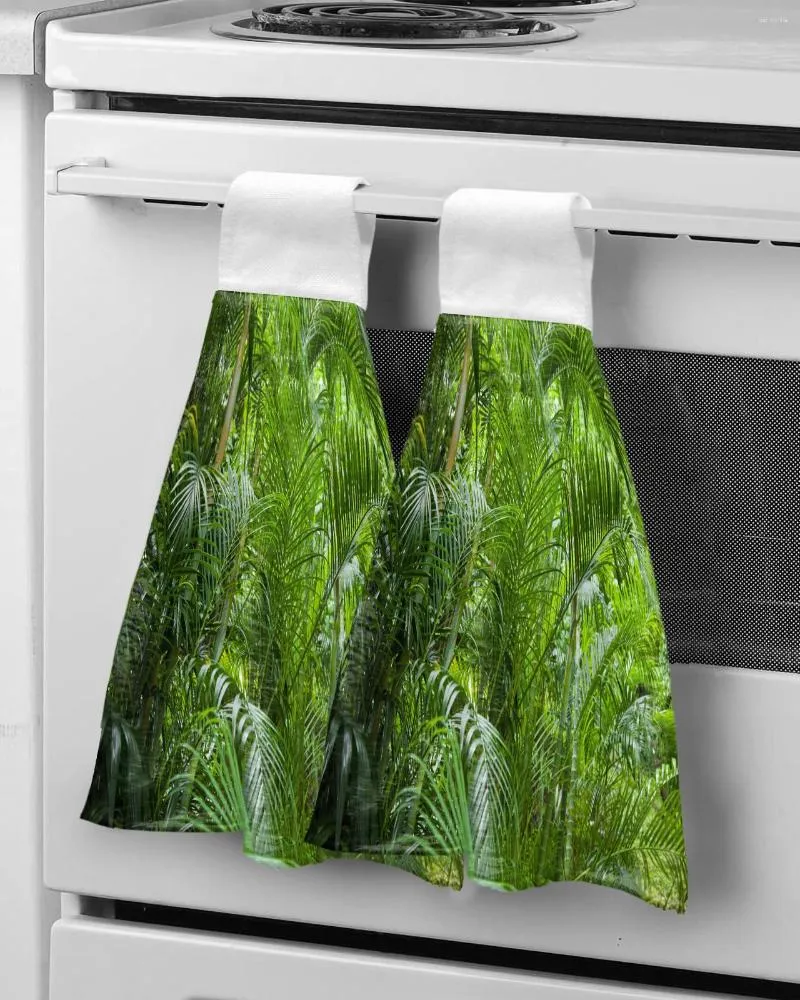 Towel Jungle Trees Green Plants Hand Quick Dry Microfiber Towels Kitchen Soft Absorbent