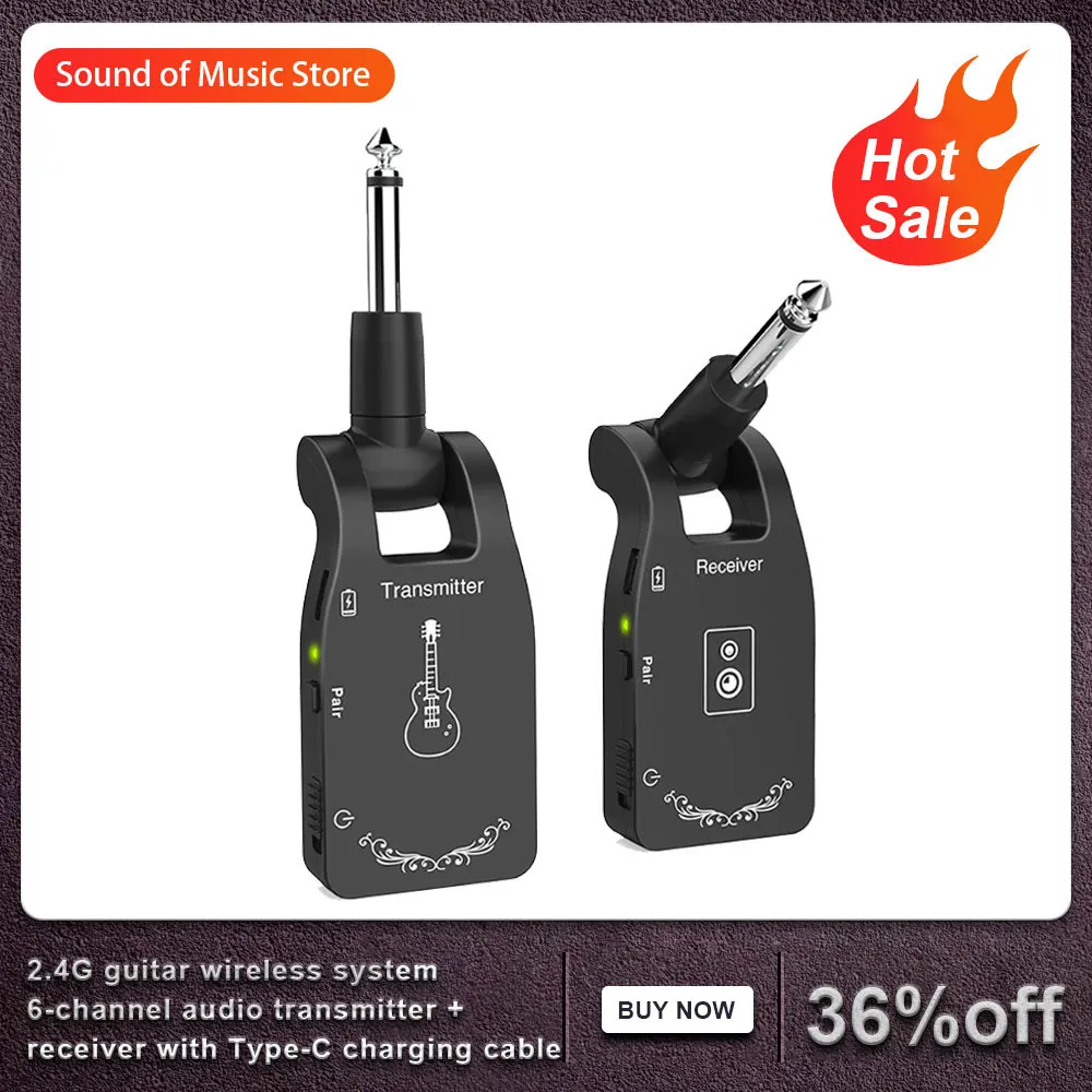 Ammoon wireless guitar online system 2.4 g