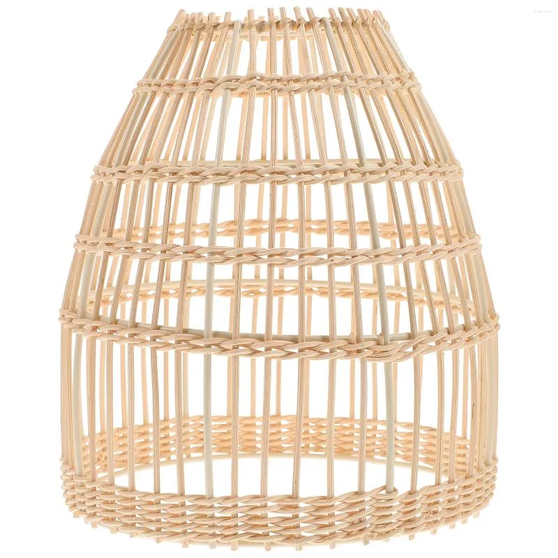 Lâmpadas pendentes rattan lustre abajur país decoração tecido luz de teto capa ramos pendurado tecelagem festival