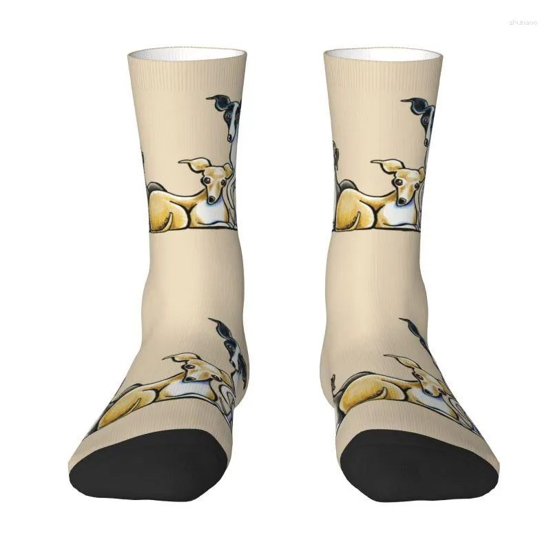 Men's Socks Kawaii Printed Italian Greyhound Trio For Women Men Stretch Summer Autumn Winter Cute Whippet Sighthound Dog Crew