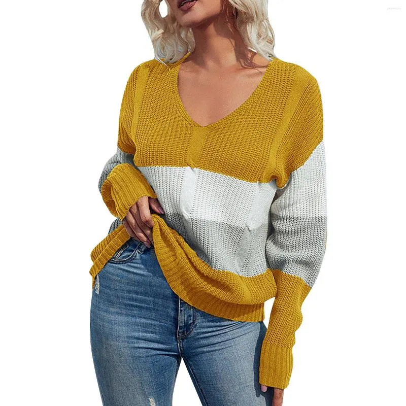 Kobiety swetry jesień i zimowy kontrast kolorowy pullover męski sweter moda duże wysokie bluzy 4xl