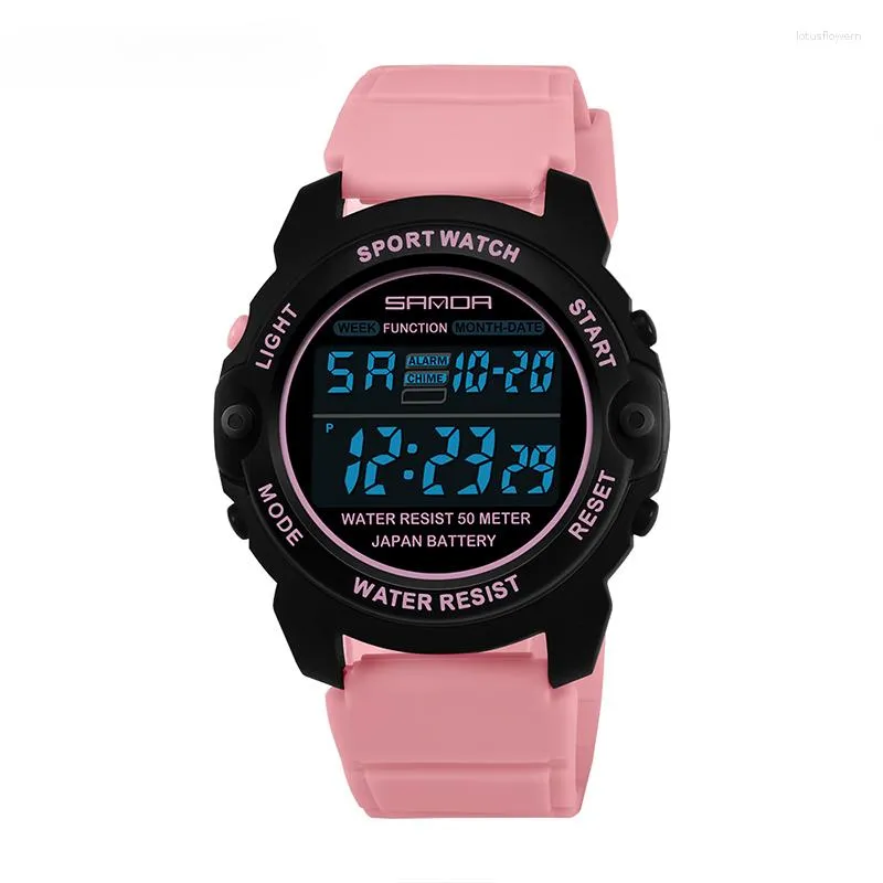 Montres-bracelets sport femmes montres mode décontracté LED étanche montre numérique femme pour horloge Relogio Feminino 6003