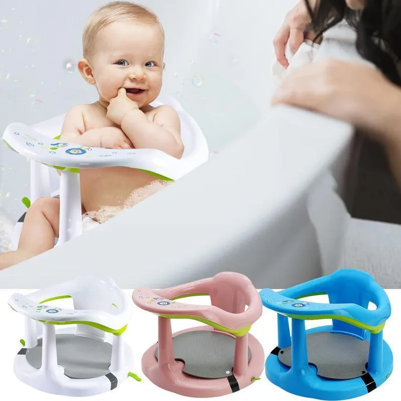Siedzenia wanny do kąpieli krzesła do kąpieli dla niemowląt z kubkami ssącymi Siedzisko Niepoślizgowe przeciwzupielowe skórę Przyjazne ciepło odporne na wannę 6-18 miesięcy prysznic 230923