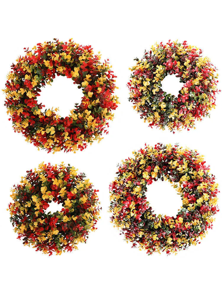 Christmas Decorations Christmas Wreath Artificial Garland Hanging Decoration For Home Outdoor Frontdoor Party Xmas Decor 2023 R230922