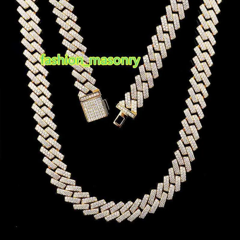 Moissanite Infinity or chaîne à maillons cubains Bracelet collier pendentif délicat 925 argent bijoux personnalisés