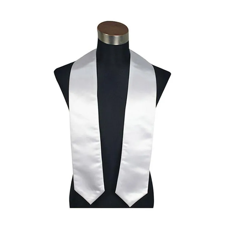 Other Home Textile Sublimation Blank Graduation Tie Stoles Grad Senior Student V-Neck Logo Printing For Students Drop Delivery Garde Dhthj