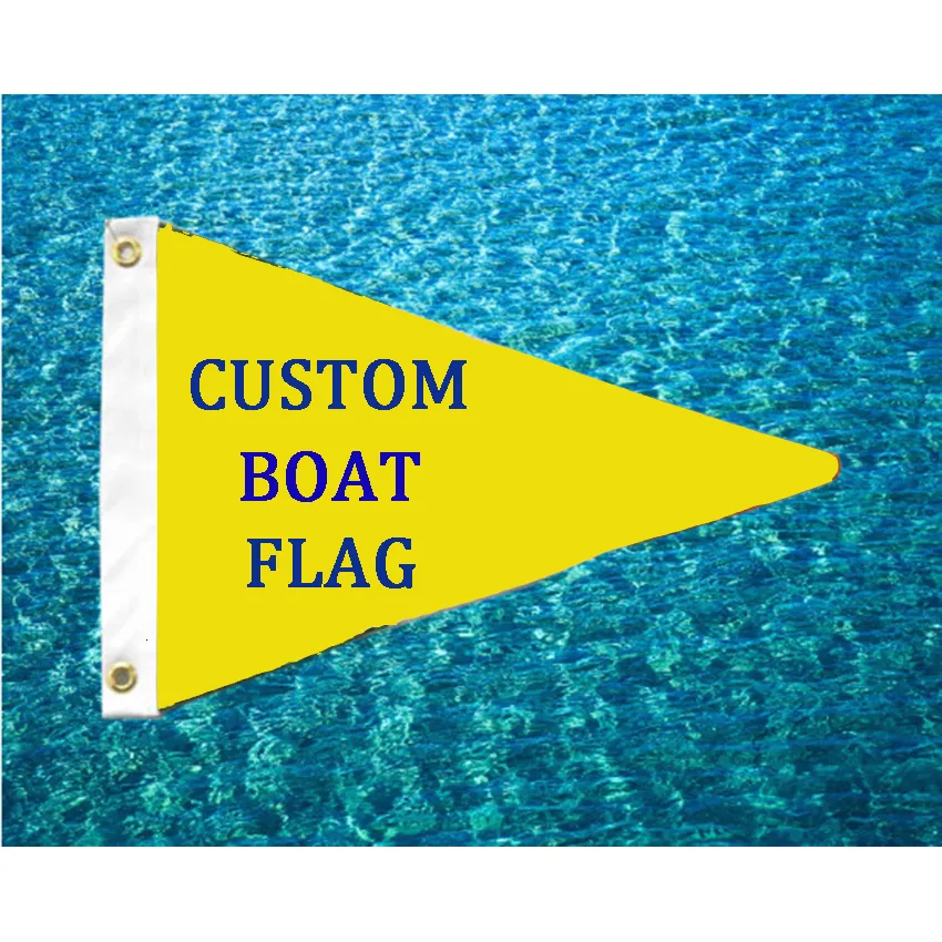 Other Event Party Supplies Custom Boat Flags and Banners 30x45cm All s Designs Weather Vivid Color Decoration Promotion Home Holiday Double Stitched 230923