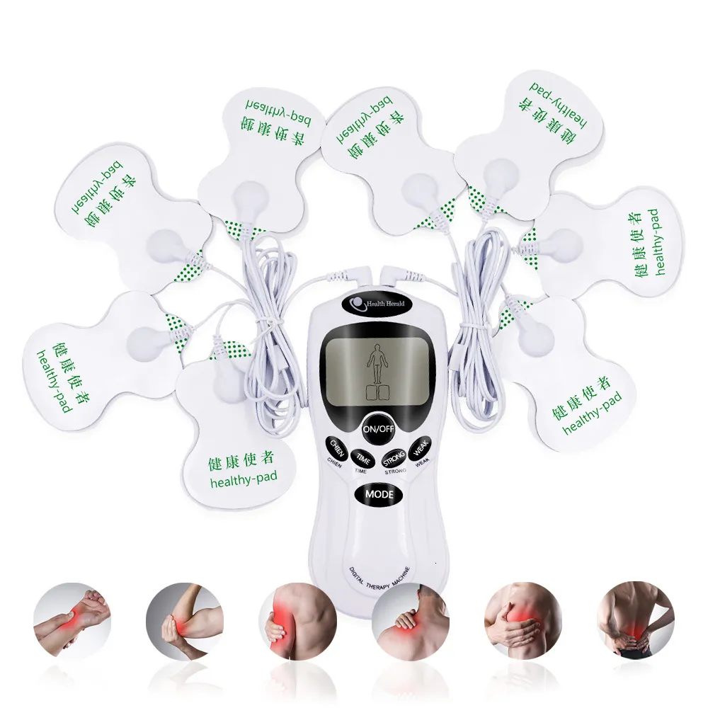 Équipement mince portable Électronique Tens Acupuncture Massage du cou du corps Machine de thérapie numérique pour le dos du cou Masseur de jambes Soins de santé Stimulateur musculaire 230922