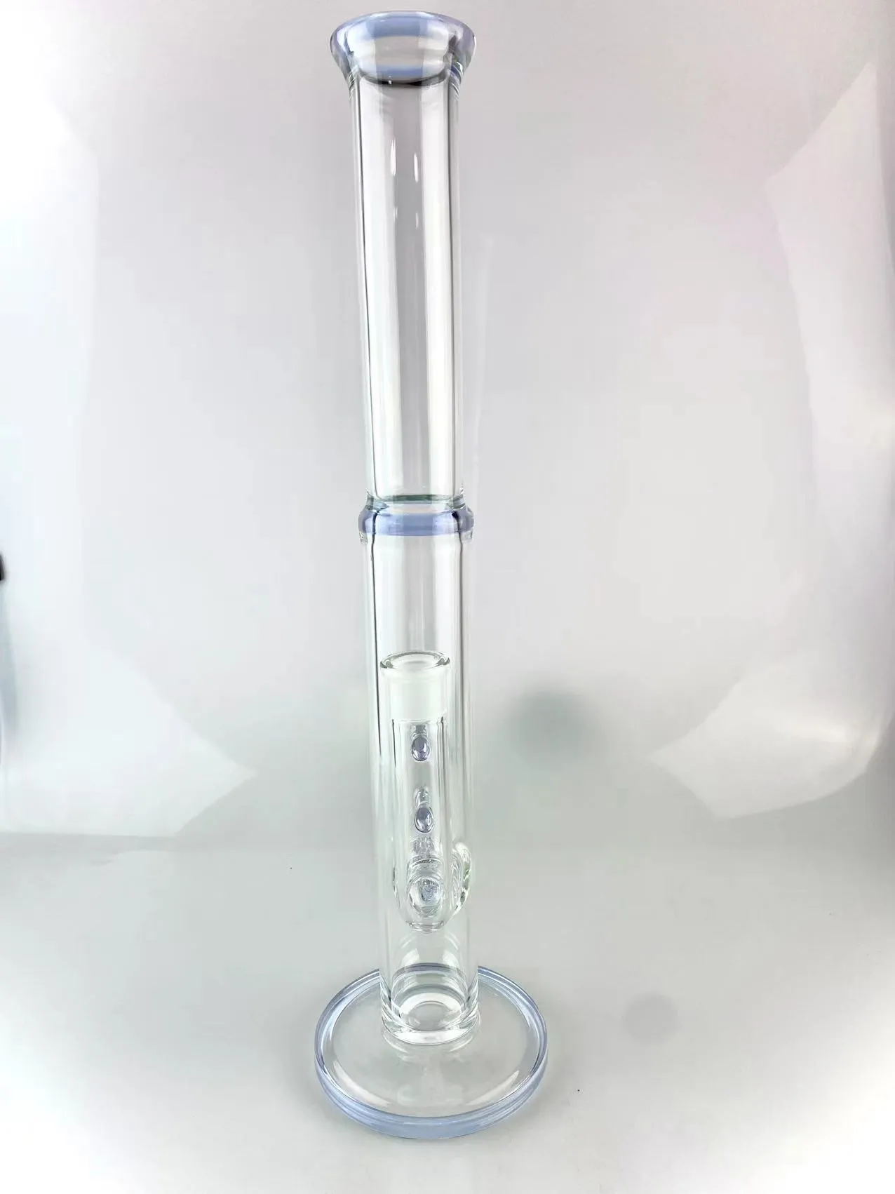 흡연 파이프 보라색 CFL Treecycler Flower Bong 2 브리지 고품질 18mm 조인트 18 인치