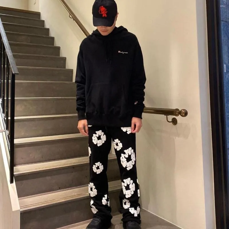 Mens Pants Foam Kapok Printed Embroidered Baggy Men Women Clothing Streetwear Casual High Street Sweatpants Trousers From 39 68 DHgate