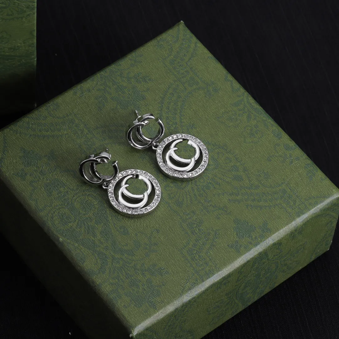 Дизайнерские серьги Серебряный кулон Серьги с бриллиантами G Ювелирные изделия Подарок на помолвку