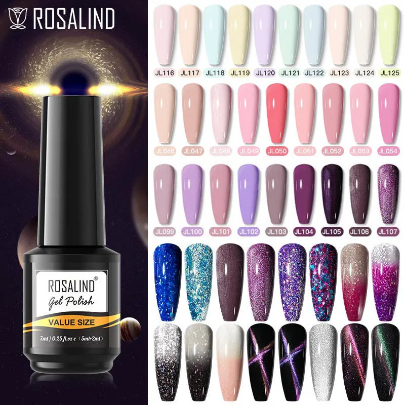 Nail Polish ROSALIND Summer Gel Nail Polish Base Top Matte Coat For Nail Art Design Semi-Permanent Vanish Hybrid Soak Off Nail Gel 230923