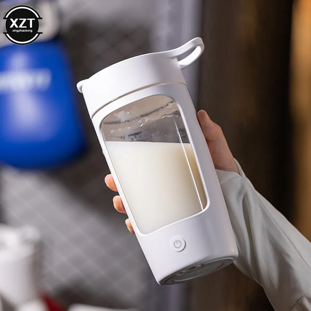 Water Bottles USB 650Ml Electric Protein Shaker Bottle Whey Protein Powder Mixing Bottle Sports Fitness Gym Outdoor Travel Bottle Rechargeable 230923