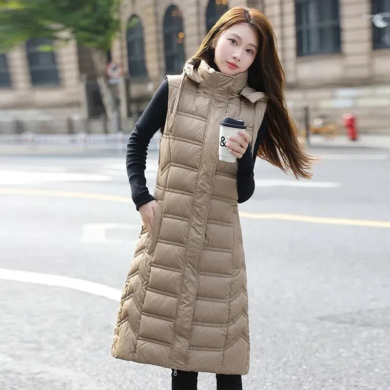 Long winter cheap vest womens