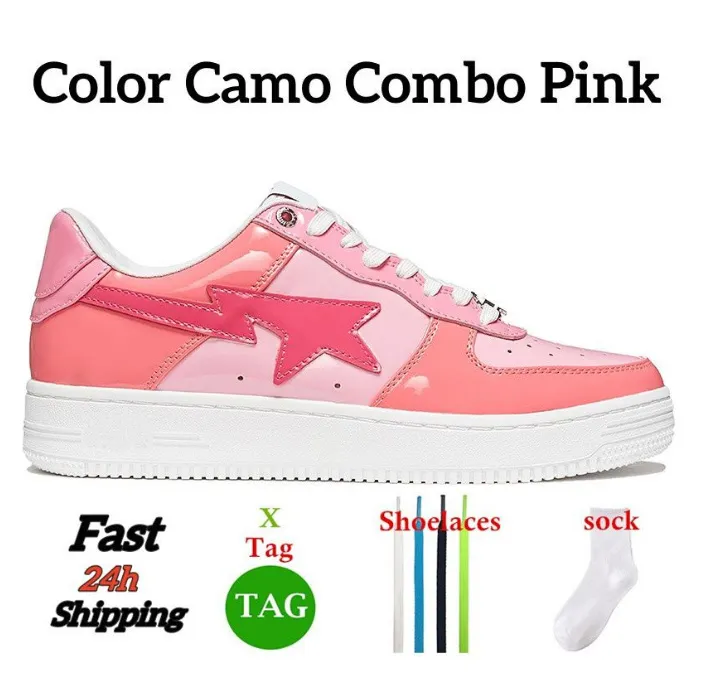 SK8 STA Running Shoes A Designer ABC Camo Combo Pink Black White Green Red Orange Camouflage Men Women Trainers Sport Sneakers Classic Platform Shoe Size 45 Ta22