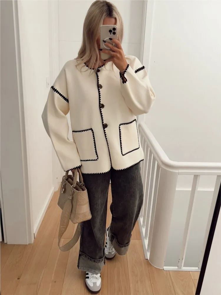 2025 Sweat Femme Sans Capuche- Tee Shirt Manche Longue Rayures Ample