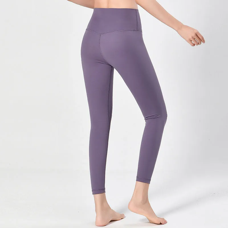 High Waist Nylon Yoga Leggings S XL Seamless, Stretchy, Push Up