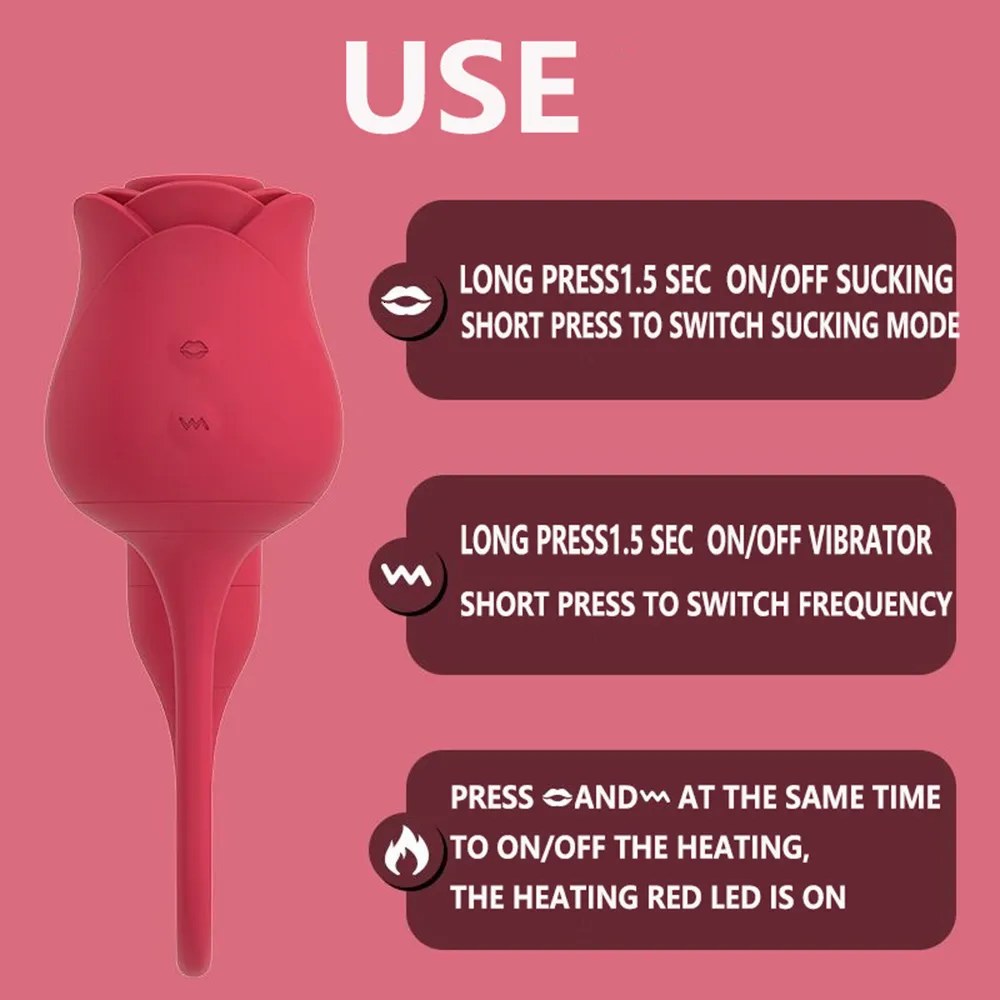 Rose Clitoral Sucker Vibrator: Portable Magnetic... From Gou05, $22.61