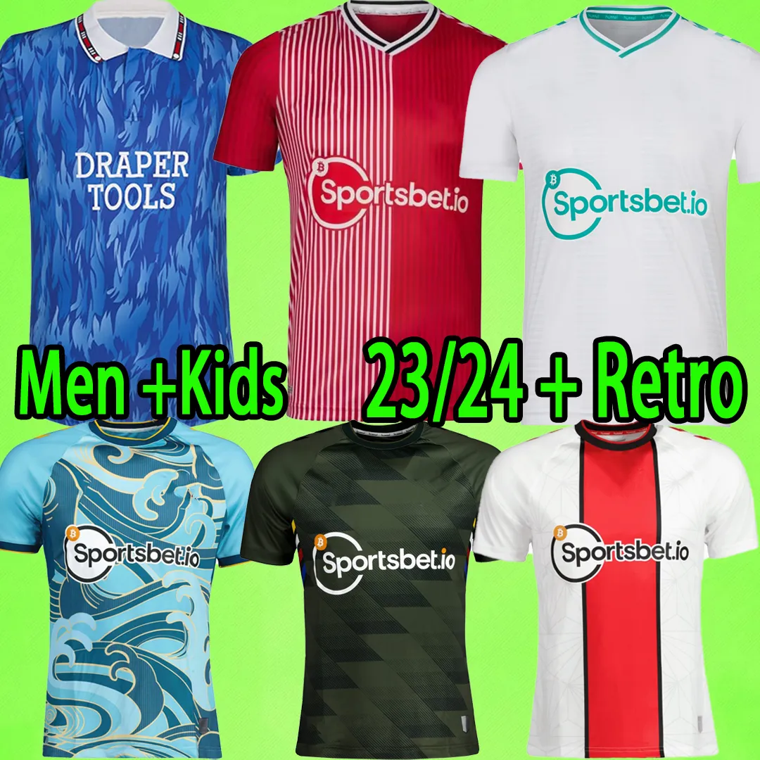 SouthamPtoNs 23/24 maglie da calcio ADAMS ARIBO REDMOND 2023 2024 WARD-PROWSE ELYOUNOUSSI ARMSTRONG ROMEU 92 93 maglie da calcio T uomo bambino Uniforme retrò 1992 1993 DFG