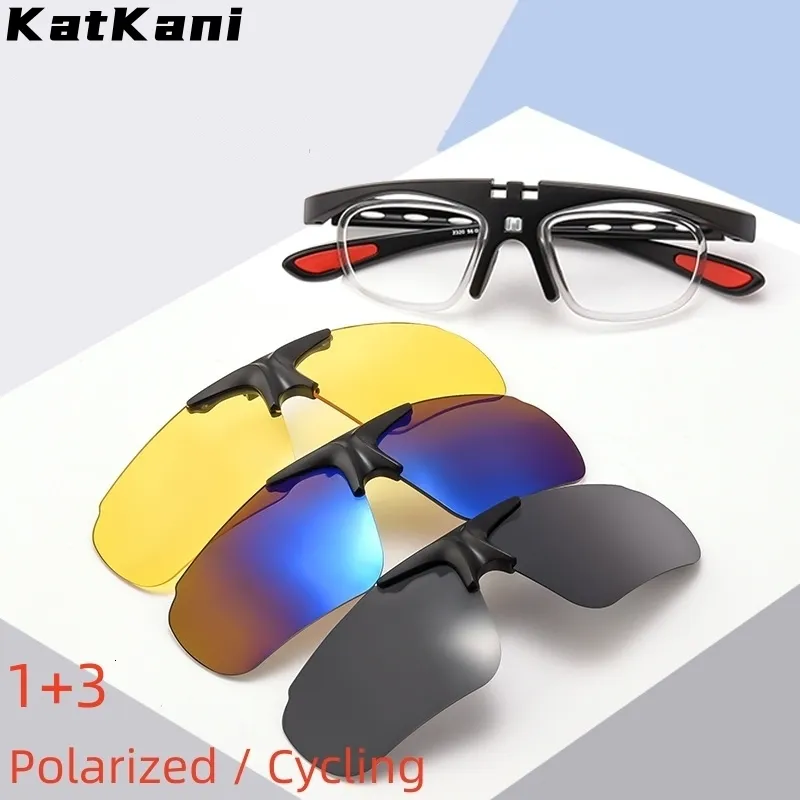 Fashion Sunglasses Frames KatKani 13 Fashion Sports Polarized Night Vision Sunglasses Optical Prescription Cycling Glasses Frame Men and Women 2320T 230923