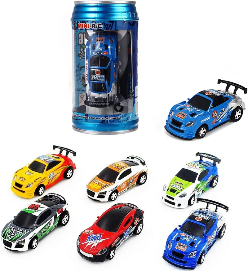 Electric Mini RC Car Creative Coke Can Pocket Racing Car med LED -lampor Micro Racing Car Gravity Sensor Celltelefon Remote Control 3 Lägesgåvor för barn