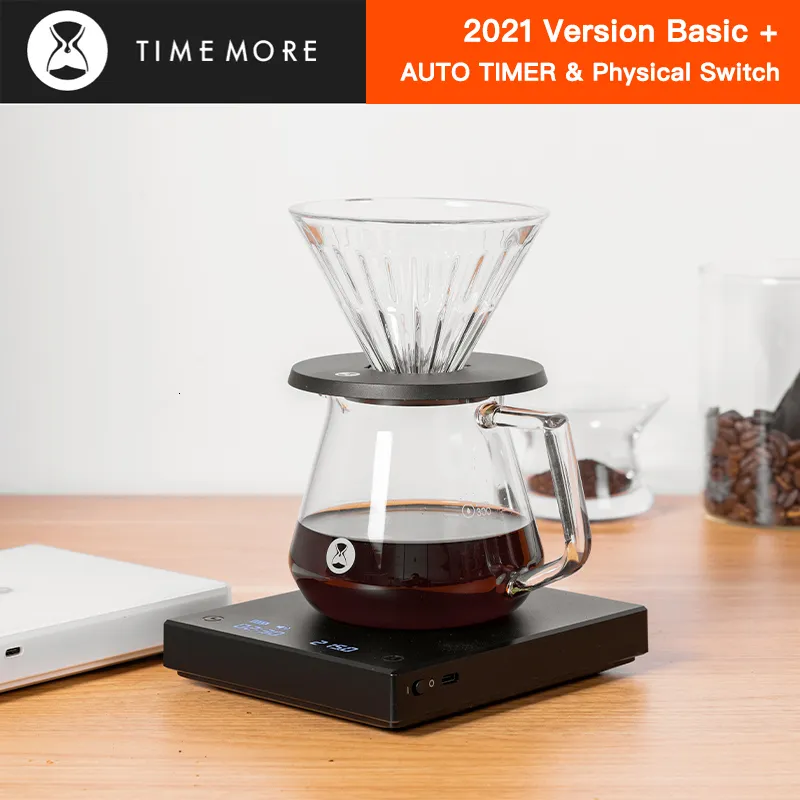 TIMEMORE New Upgrade Black Mirror Basic+ Smart Digital Scale Built-in Auto  Timer Pour Over Espresso