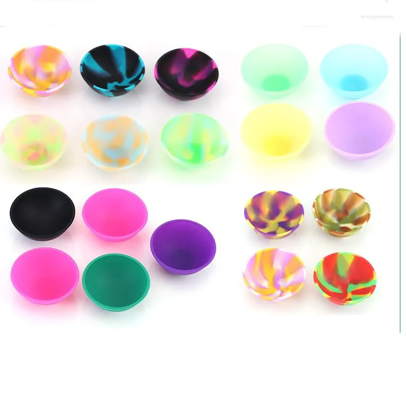 Bowls 1PC Silicone Container Snack Bowl 70mm Multi-Color Household Smoking Accessories For Sauce Nuts Candy Fruits