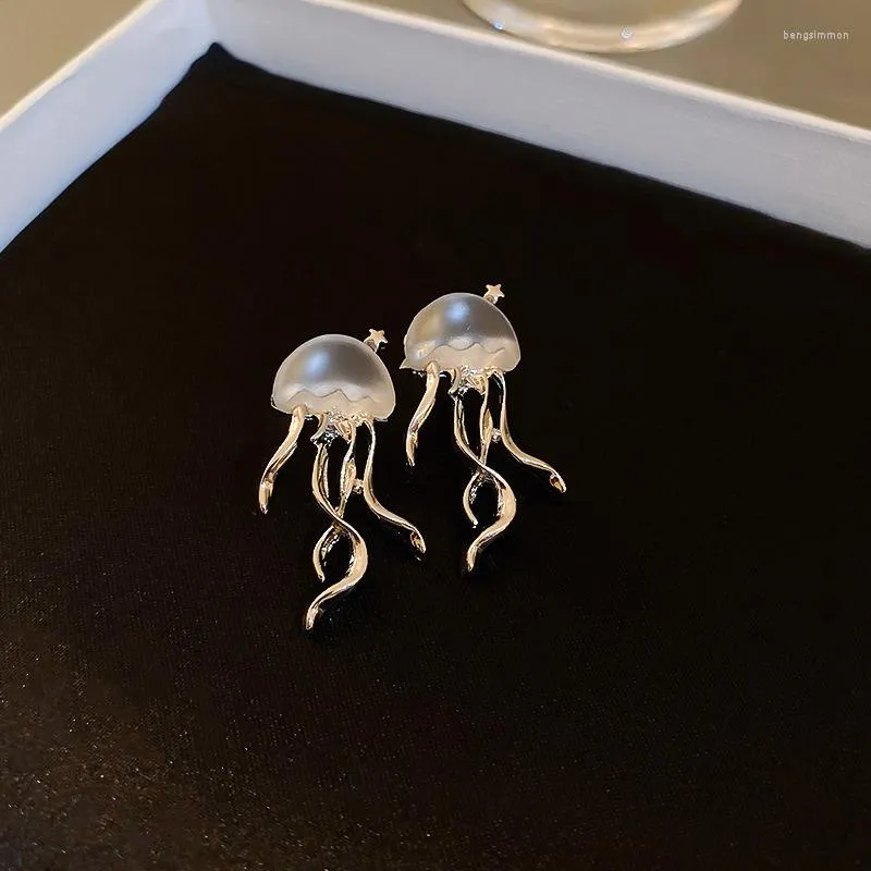 Dangle Earrings Cute Frosted Deep Sea Jellyfish For Women Trendy Fashion Creative Animal Party Jewelry Accessories Gifts