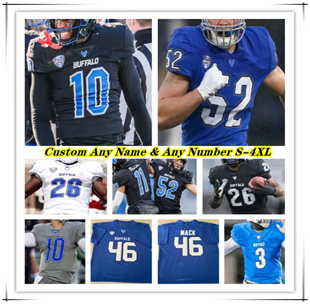 NCAA College Buffalo UB camiseta de fútbol Cole Snyder Mike Washington Ron Cook Jr Marlyn Johnson Nik McMillan Khalil Mack Cole Harrity Shaun Dolac Max Michel Fuqua 4XL