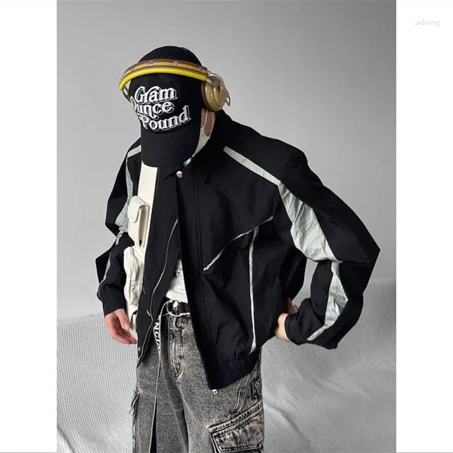 Y2K Style Mens Streetwear Jackets: Vintage Patchwork Coats Y2K Style Mens Streetwear Jackets: Vintage Patchwork Coats