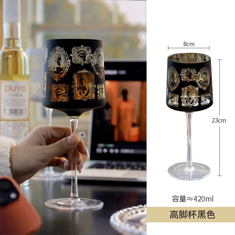 Bicchieri da whisky vecchio stile in stock fabbrica di bicchieri da vino  colorati senza stelo dipinti a mano in Cina