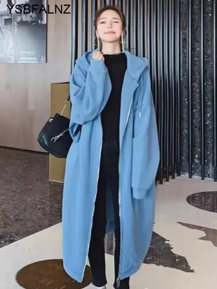 Women's Jacket's Wool Blends 2023 150kg Autumn Winter Women Long Trench Coat Office Lady Casual Zipper Outwear Sleeve Hooded Maxi Dress 230923