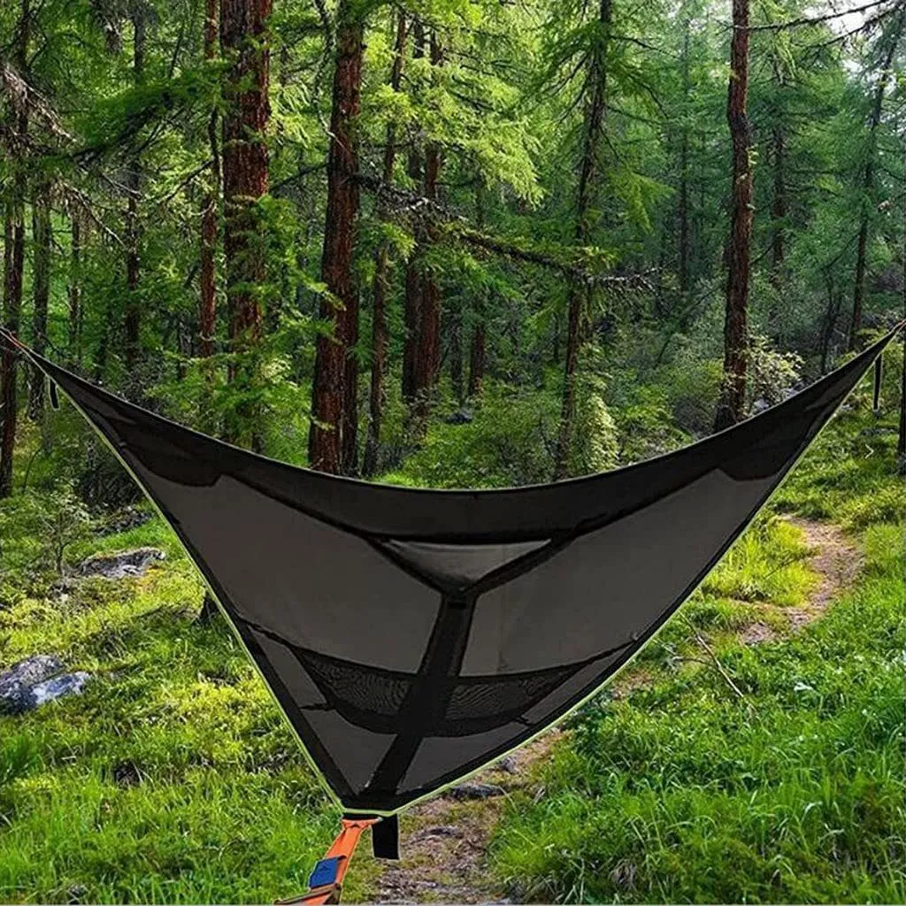 Hammocks Outdoor Aerial Hammock Multi-person Triangle Portable Camping Hammock Supplies Garden Furniture Sets Tent Hammocks Equipment Net 230923