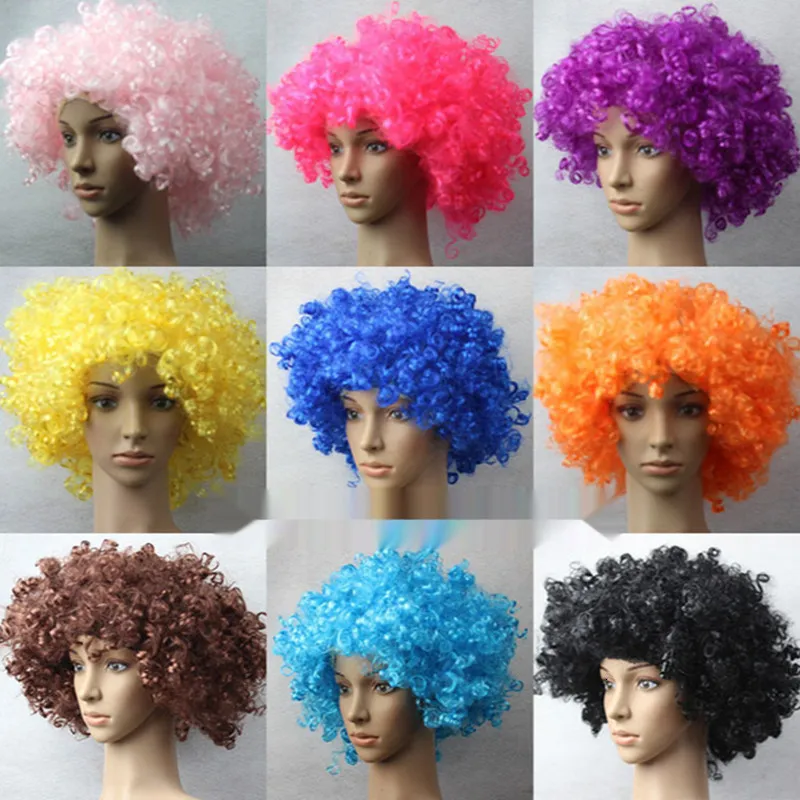 Party Hats Round Curly Wig Carnival Children Adult Explosion Hair Hat Children's Day Party Accessories fluffiga roliga clownfans huvudbonader 230923