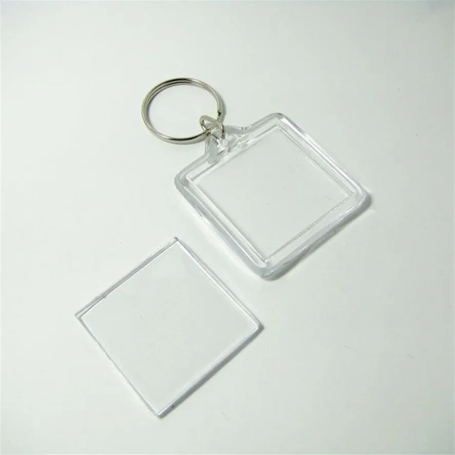 HEOL BACALT TLANT ACRYLIC SQUARE PO KEYCHAINS INSERT 1 5 '' 1 5 '' PO KEYRINGS 2000PCS LOT SHIPP282U