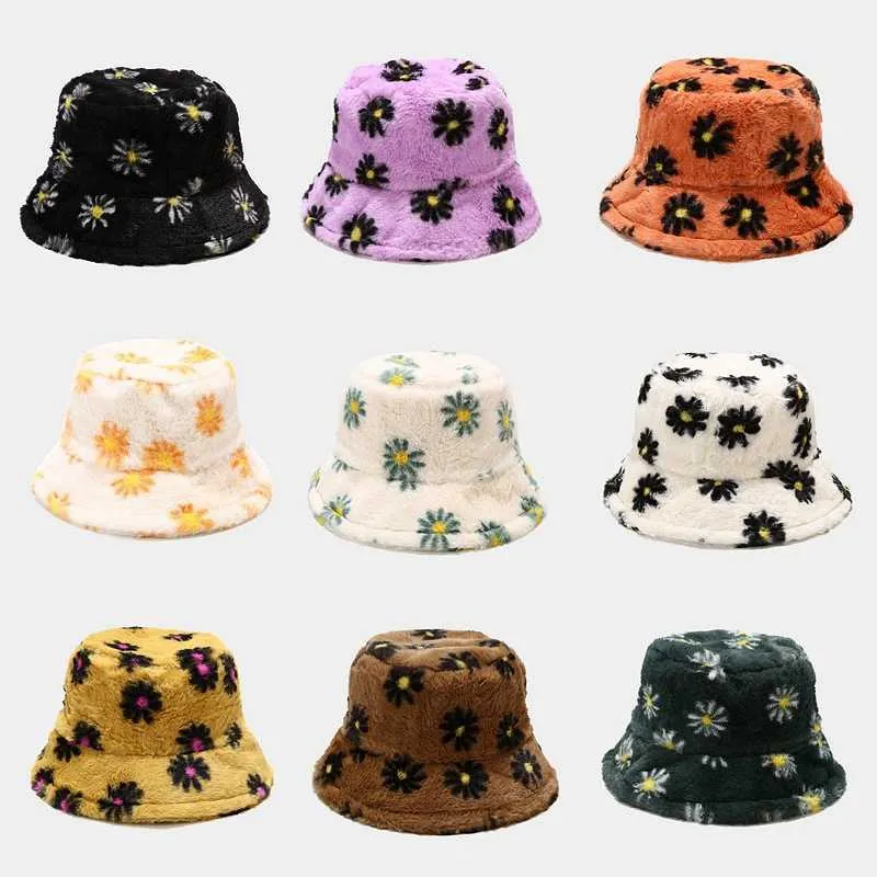 Chapeaux de bord avare hiver fausse fourrure moelleux seau femmes en plein air chaud chapeau de soleil doux velours furly pêcheur casquette dame mode panama 230916