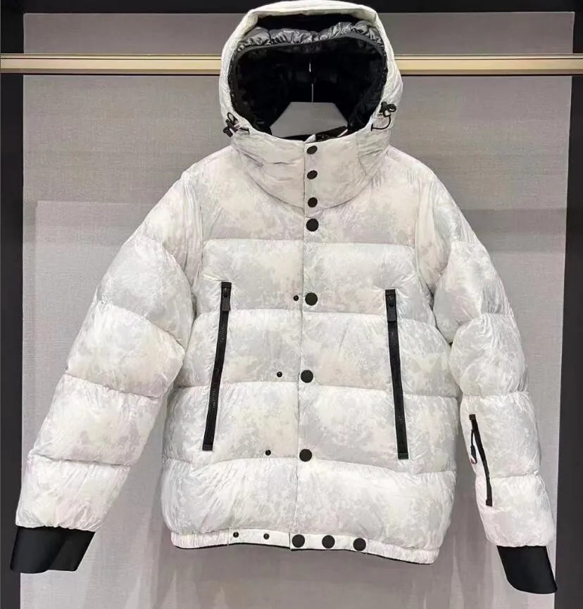 2023 Designer Mens Ski Suit Down Jacket Double Zipper Luxurys France Men s Downs Coat Fashion Märke Ytterkläder 0001 Size1-5