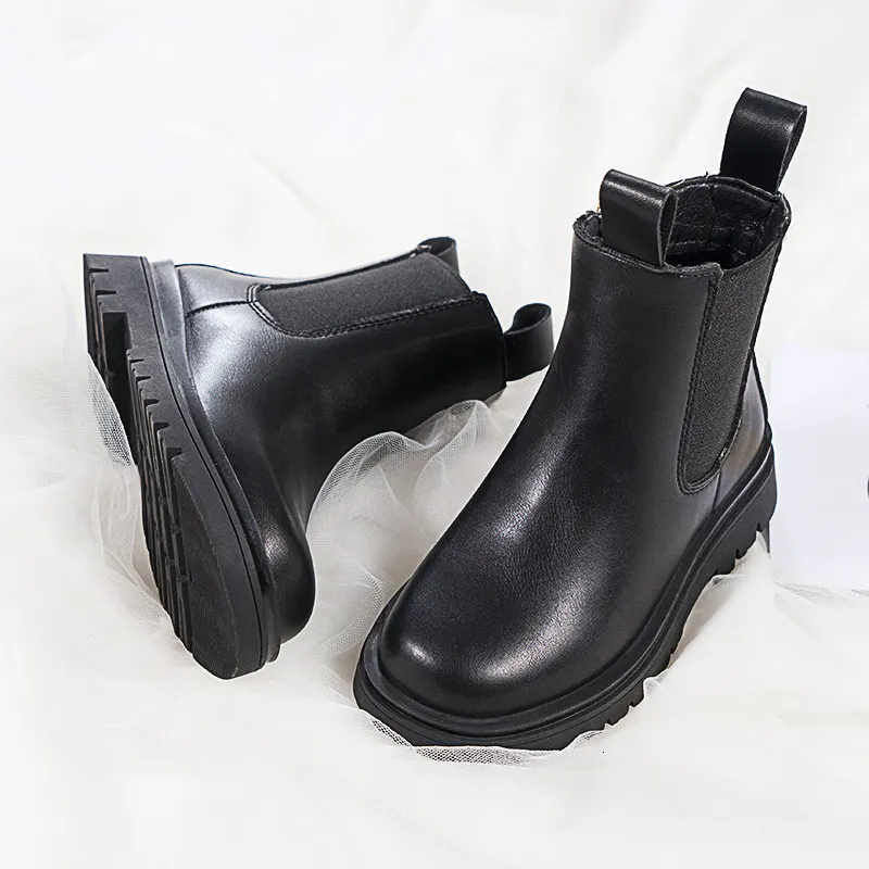 Ботинки, детские ботинки, осенне-зимняя детская армейская детская корейская короткая британская зимняя обувь для девочек 230923