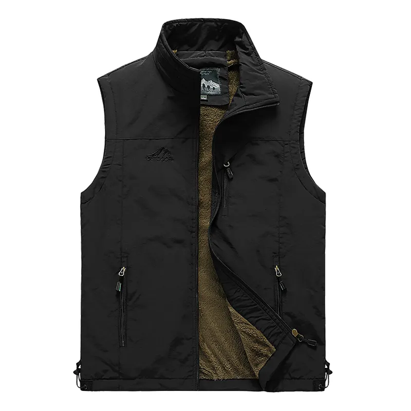 Herenvesten Lente Herfst Heren Fleece Warm Vest met veel zakken Heren Casual dik multi-pocketvest Pographer Mouwloos jack 230923