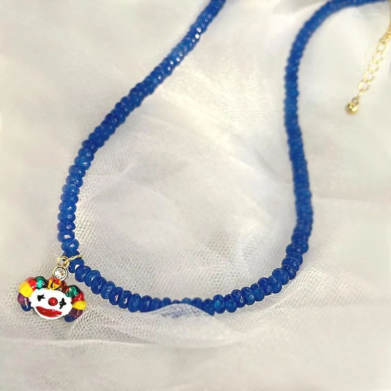Pendant Necklaces Super Shiny Crystal Simple Faceted Beads Facted Natural Stone Choker Clavicle Chain Women Jewelry Male Gifts
