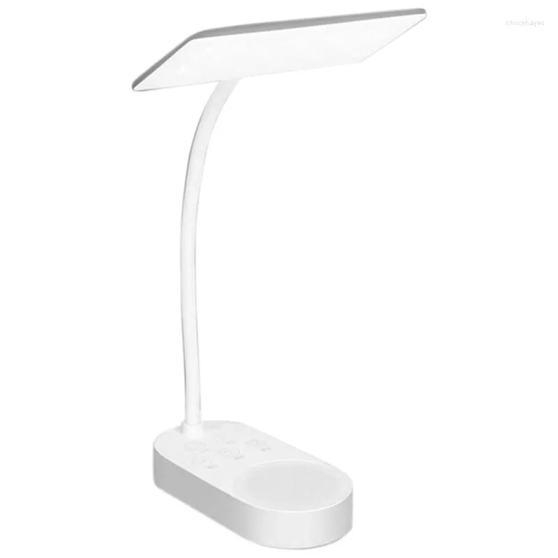 Lampes de table Lampe de lecture de bureau rechargeable sans fil USB 40 LED Contact 3 couleurs Dimmable 6 fonction de mémoire de luminosité