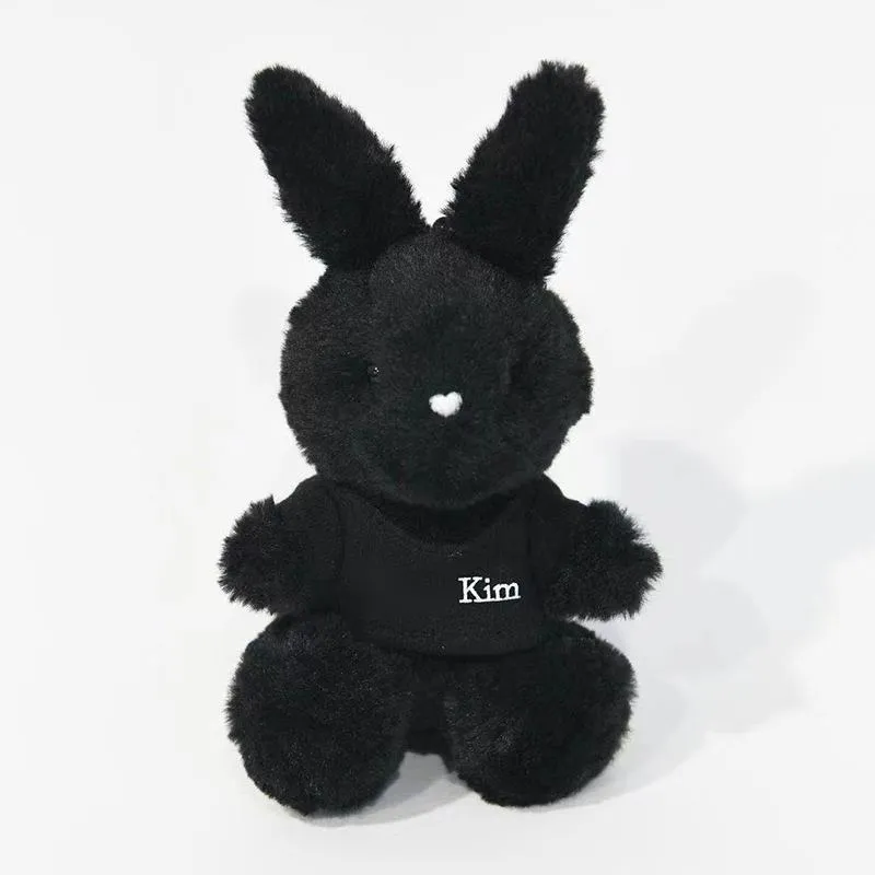 Plush Keychains 1-2PCS Cartoon Animal 13CM Matined Kim Black Plush Pendant Benny Rabbit Clothing Backpack Decoration As Holiday Gift for Friend 230923