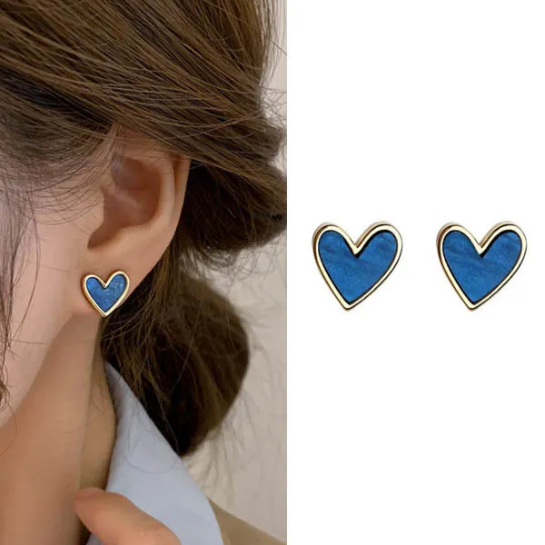 Stud Delysia King bleu amour boucles d'oreilles tempérament boucles d'oreilles visage rond mince mode boucle d'oreille 230923