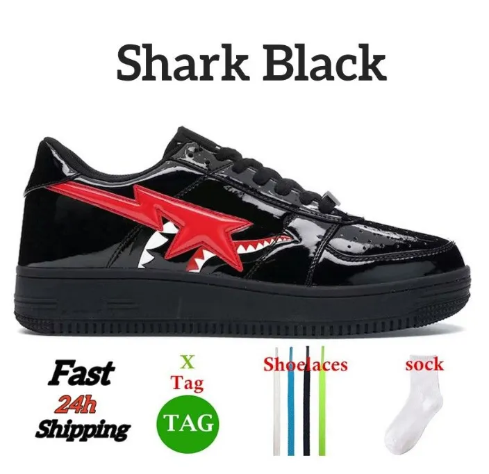 Kvinnor Mens Fashion Designer Casual Shoes SK8 STA PATENT LEATHER Black Grey ABC Color Camo Combo Pink Green Orange Sports Trainers Sneakers TA22